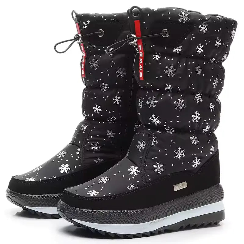 Schneestiefel für Damen wasserdicht isoliert Winter Pull-On