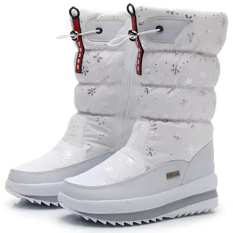 Schneestiefel für Damen wasserdicht isoliert Winter Pull-On