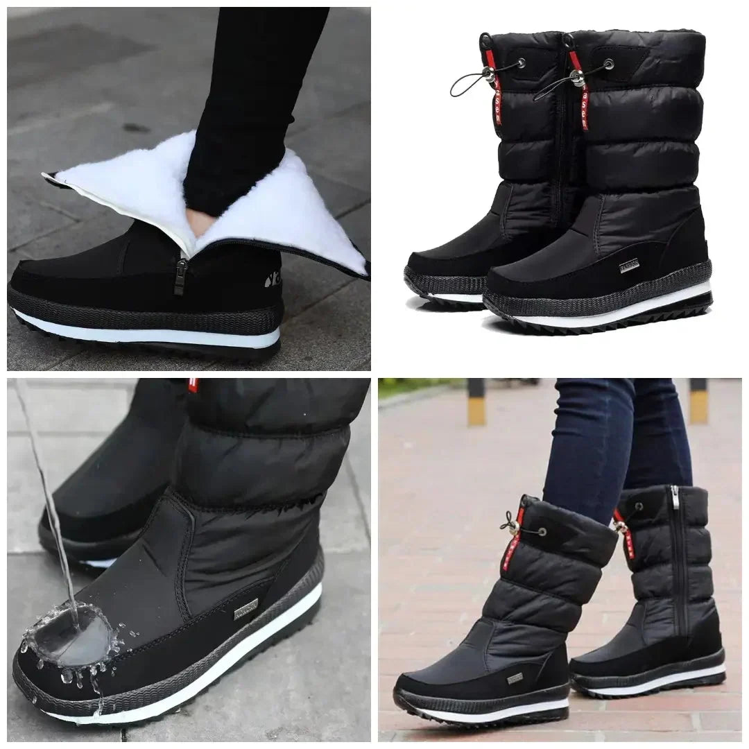 Schneestiefel für Damen wasserdicht isoliert Winter Pull-On