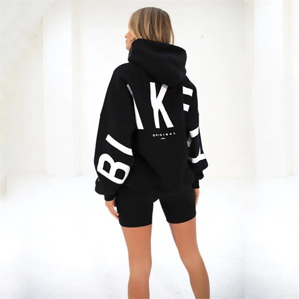Damen Oversized Hoodie mit Rückenprint und Langarm
