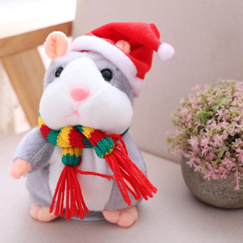 Sprechender Hamster-Plüsch, wiederholt Stimmen und schüttelt den Kopf
