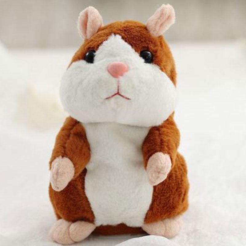 Sprechender Hamster Plüschtier – wiederholt alles, was Sie sagen, automatisches Kopfschütteln, lustiger Spaß für Kinder & Erwachsene