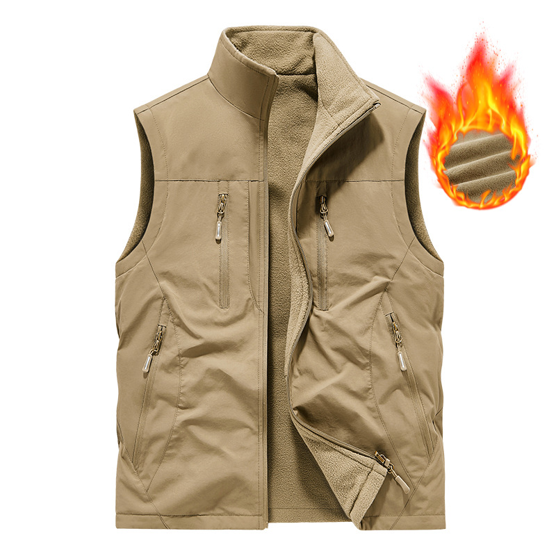 Ärmelloser Oversized Herren-Gilet mit Taschen
