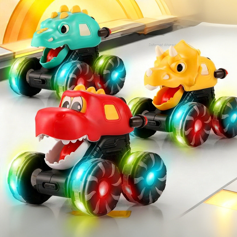 Press & Go Dinosaurier Spielzeugauto mit Lichtern