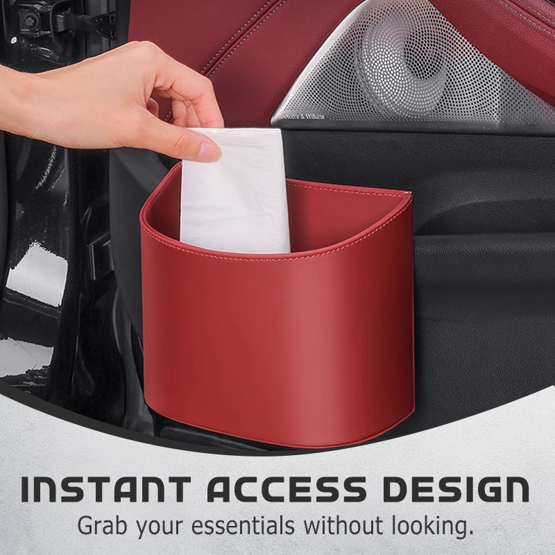 Leder Auto-Tür Getränkehalter – Breite Öffnung, einfacher Zugriff für Getränke & Handy. Clip-on sichere Passform. PU-Leder, robust & stilvoll.