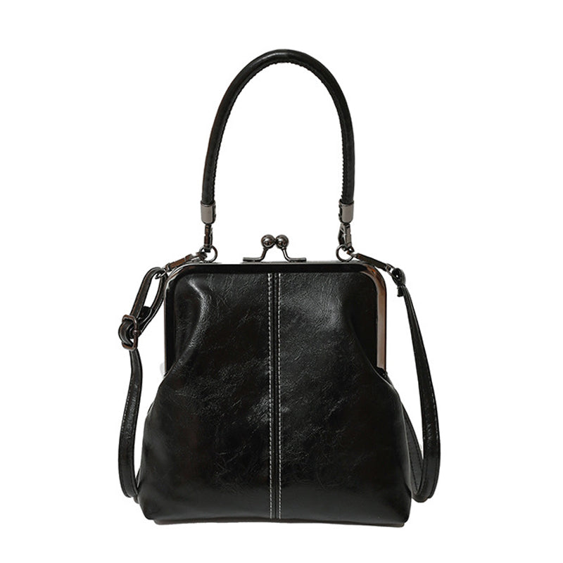 Damen Kiss-Lock Crossbody-Tasche mit Henkel