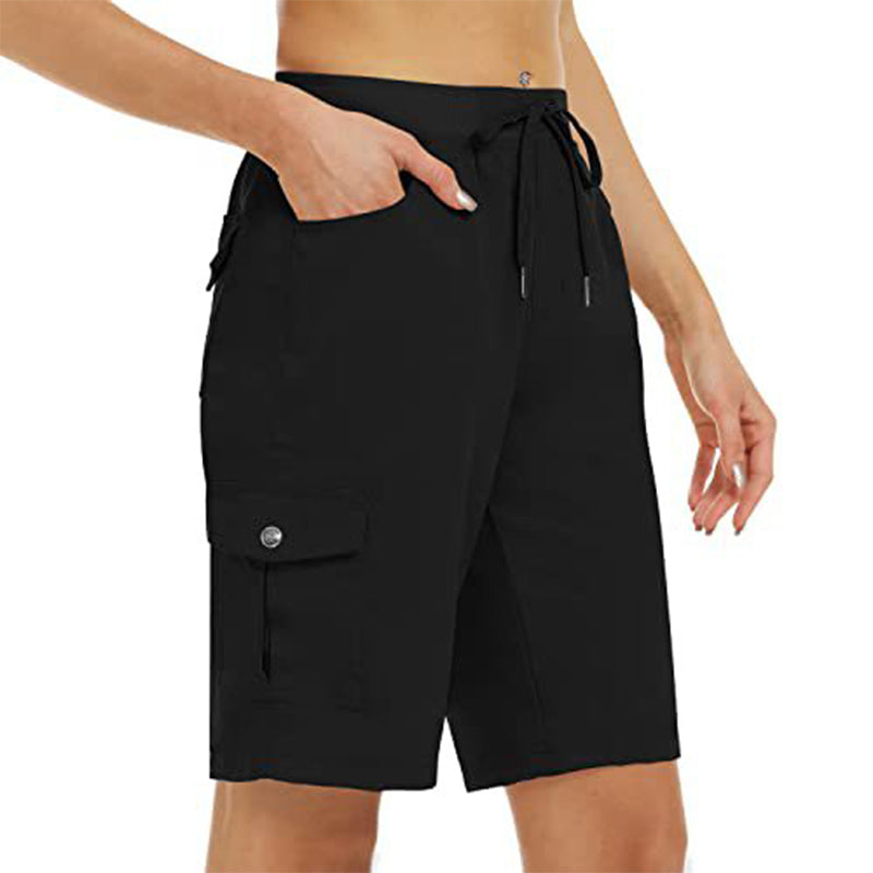 Damen Schnelltrocknende Cargo-Shorts mit Taschen