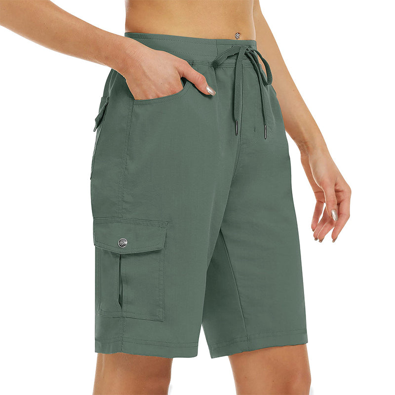 Damen Schnelltrocknende Cargo-Shorts mit Taschen