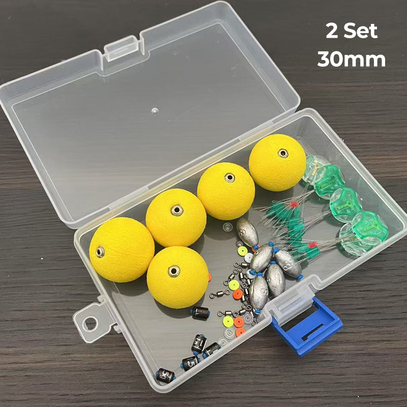 Komplettes Angel-Set mit Schwimmern, Senkkörpern und Montage-Zubehör