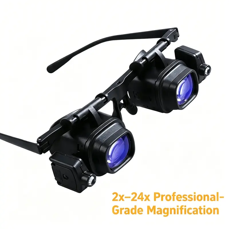 Professionelle Kopfband-Lupenbrille – Klare Linse, LED-Beleuchtung & Perfektes Werkzeug für DIY-Reparaturen