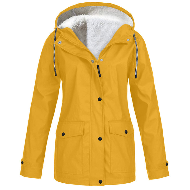 Winddichte Jacke mit weichem Fleecefutter und Kapuze – für alle Wetterlagen