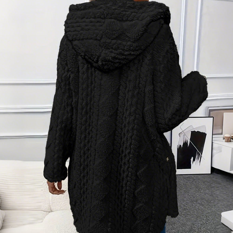 Kapuzenjacke mit Knopfleiste für Damen