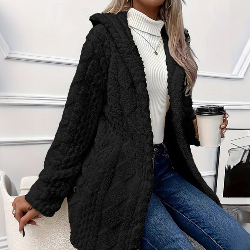 Kapuzenjacke mit Knopfleiste für Damen