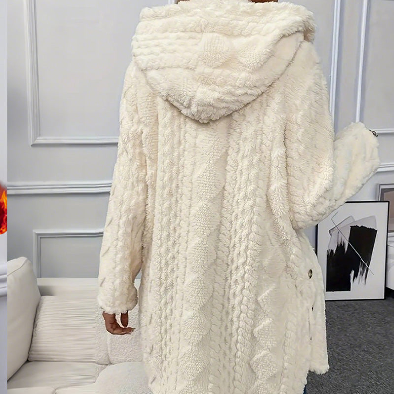 Kapuzenjacke mit Knopfleiste für Damen