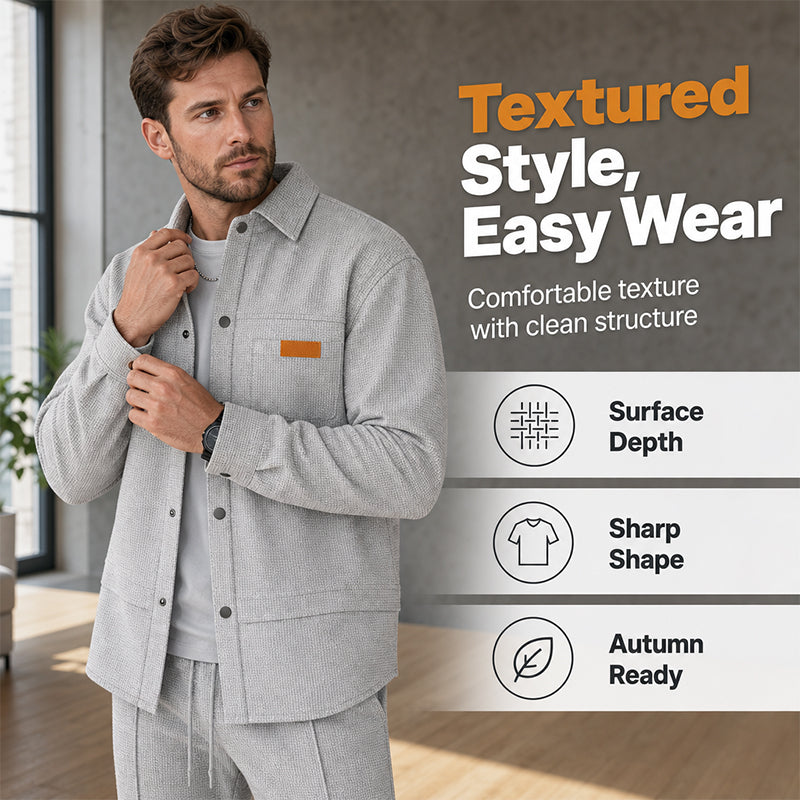 Herren 2-teiliges Lounge-Set mit funktionalen Taschen