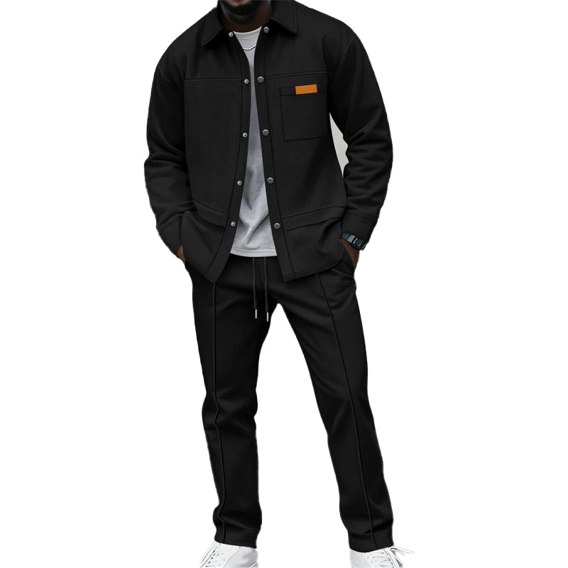 Herren 2-teiliges Lounge-Set mit funktionalen Taschen