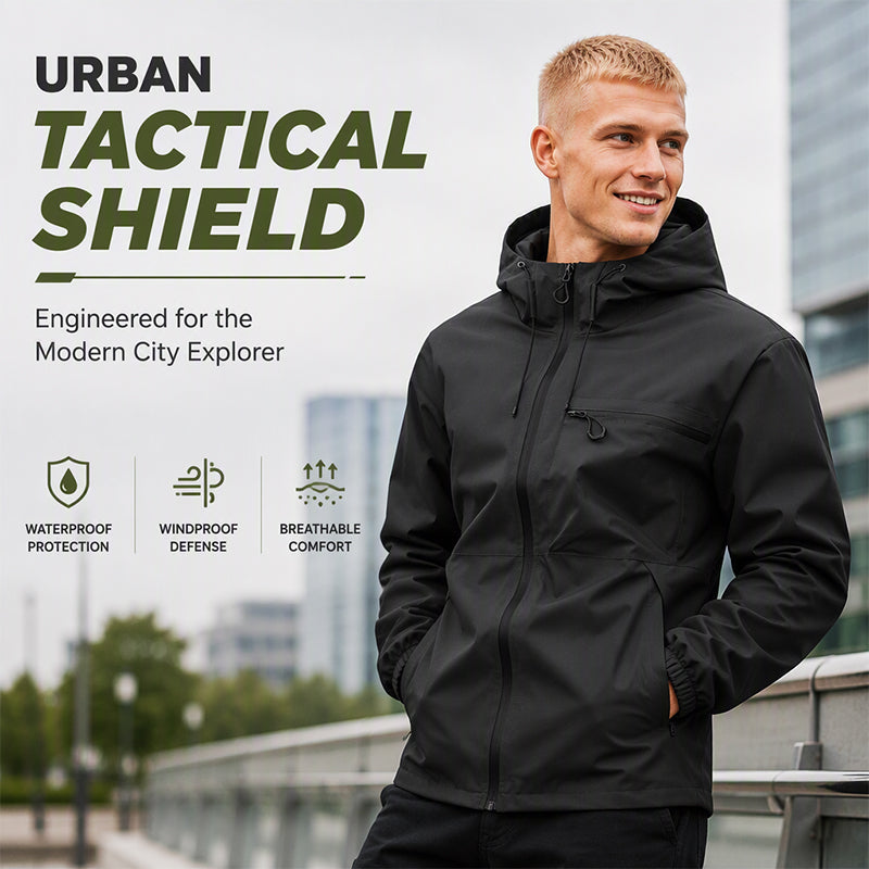 Herren Wasserdichte Oversized Kapuzenjacke für jedes Wetter
