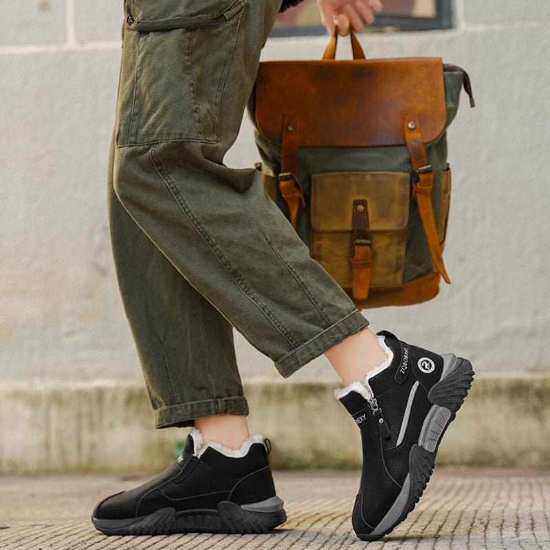 Herren Warme Gefütterte Winter-Stiefeletten mit Fleece
