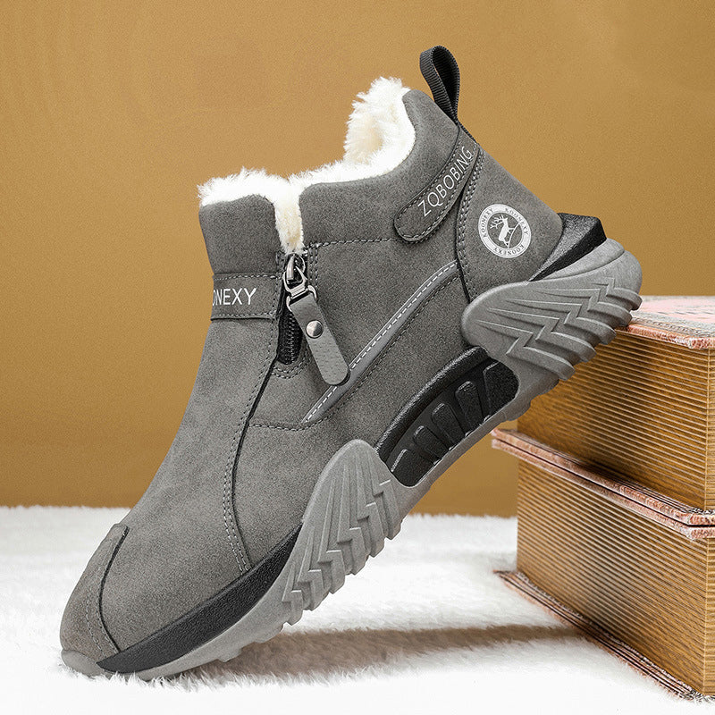 Herren Warme Gefütterte Winter-Stiefeletten mit Fleece