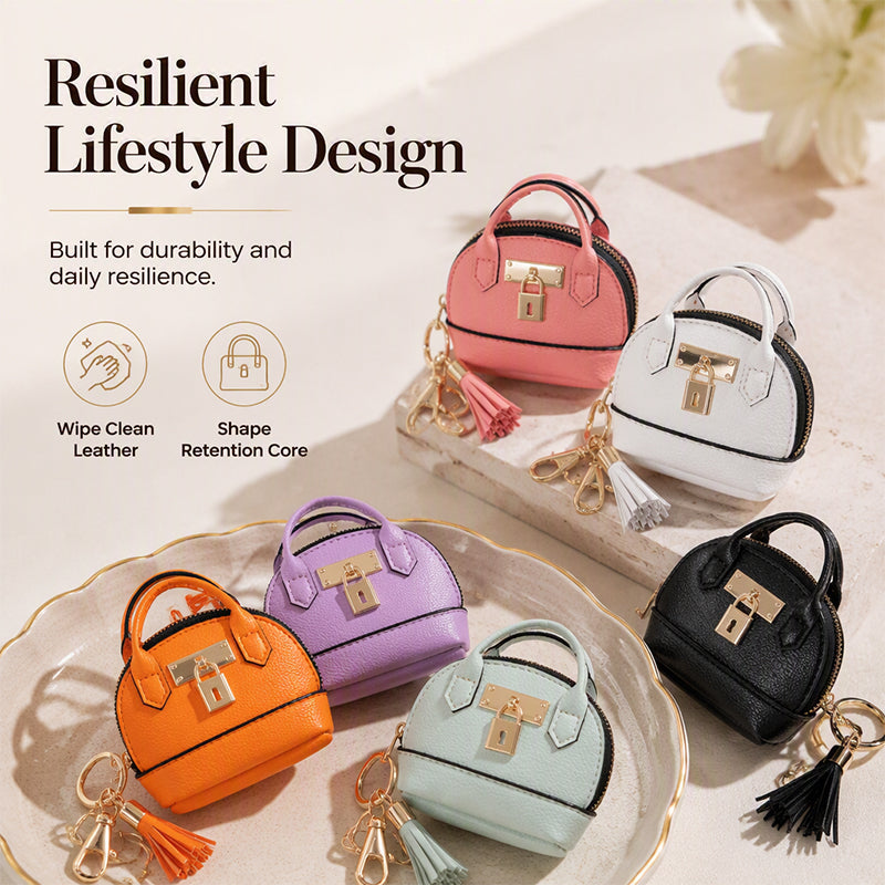 Mini Muschel-Tasche Schlüsselanhänger Münzbörse