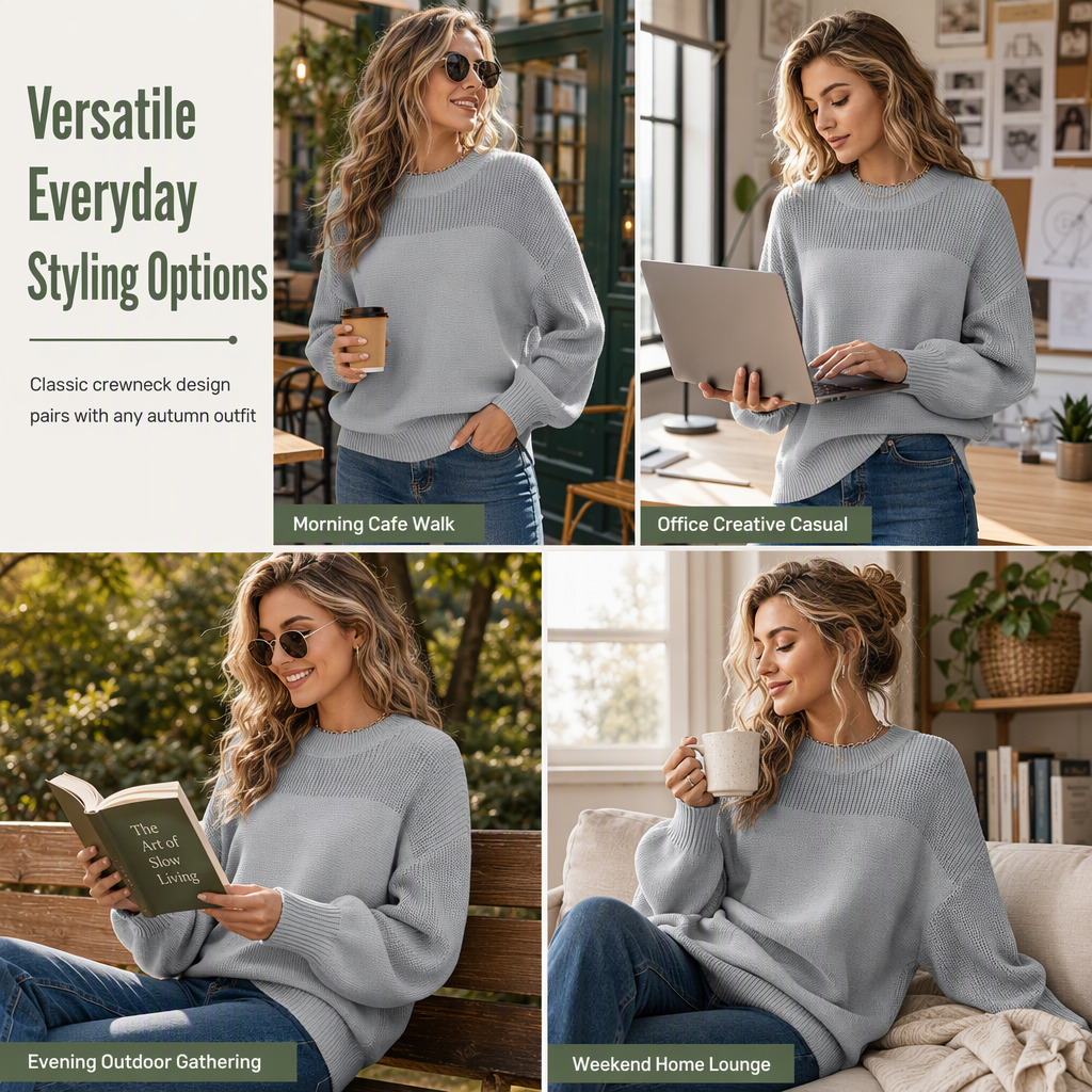 Damen Strickpullover in Unifarbe