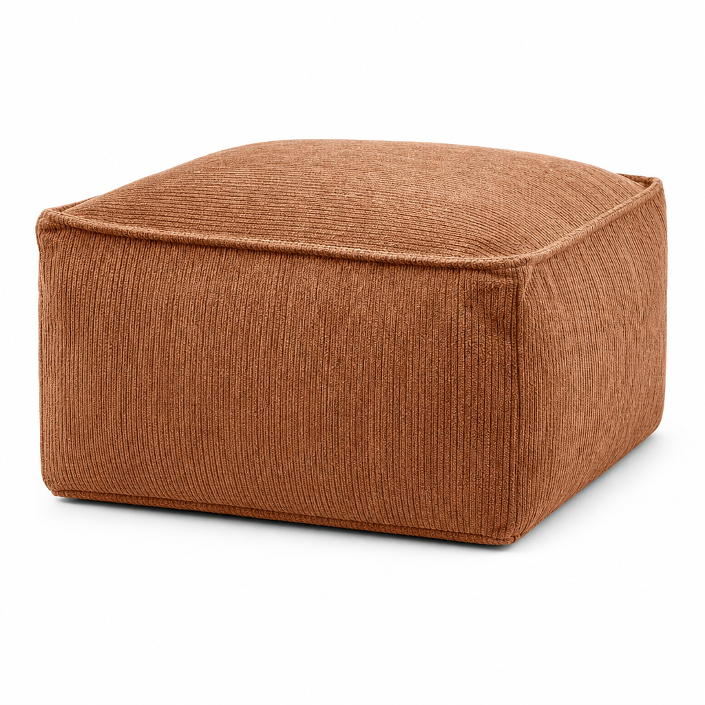 Aufbewahrungs-Pouf-Bezug – Großer Reißverschluss, waschbar & 45x45x23cm