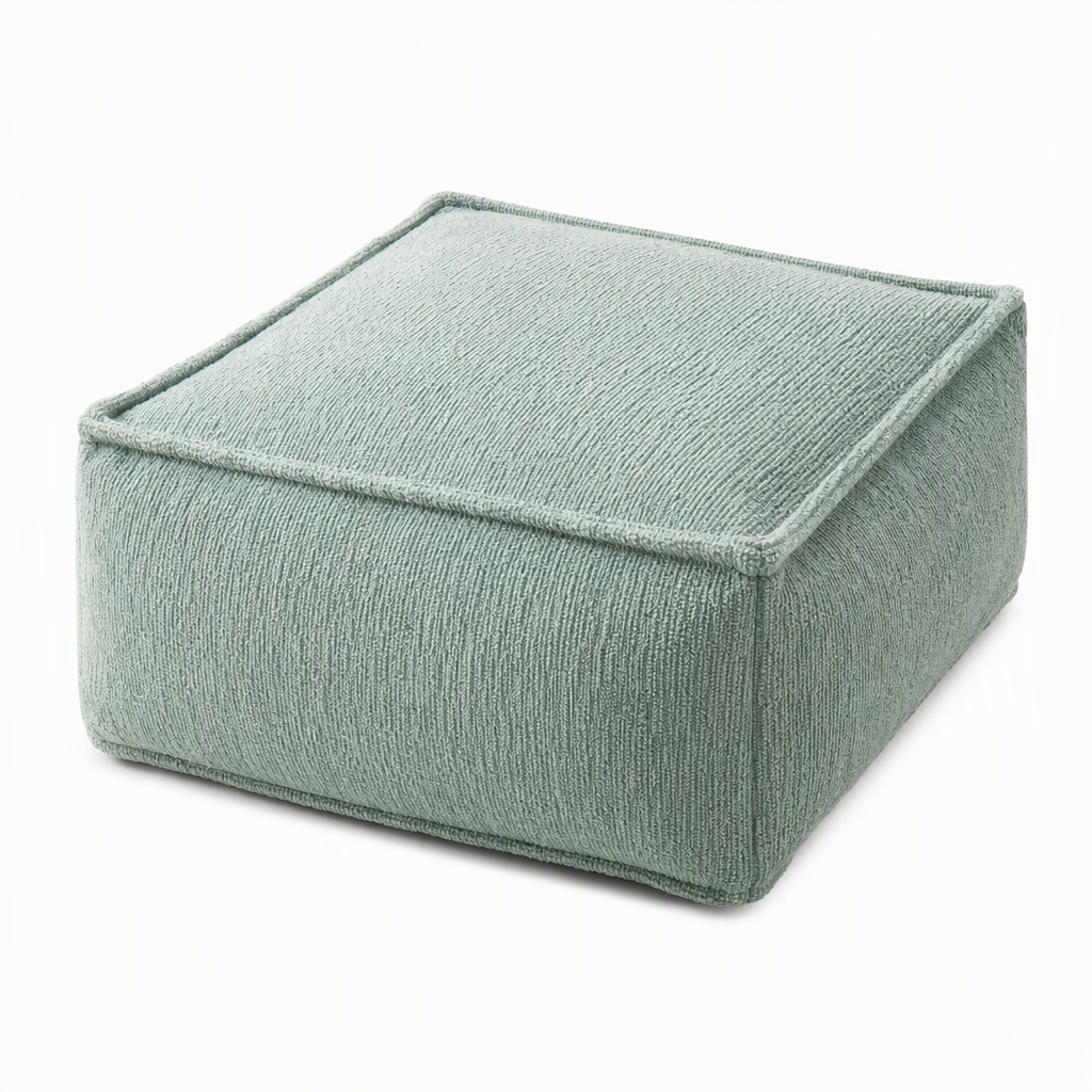 Aufbewahrungs-Pouf-Bezug – Großer Reißverschluss, waschbar & 45x45x23cm