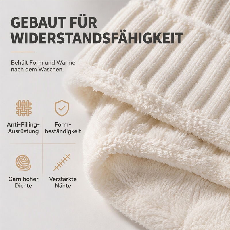 Damen Winter Einteilige Gestrickte Mütze Schal Maske