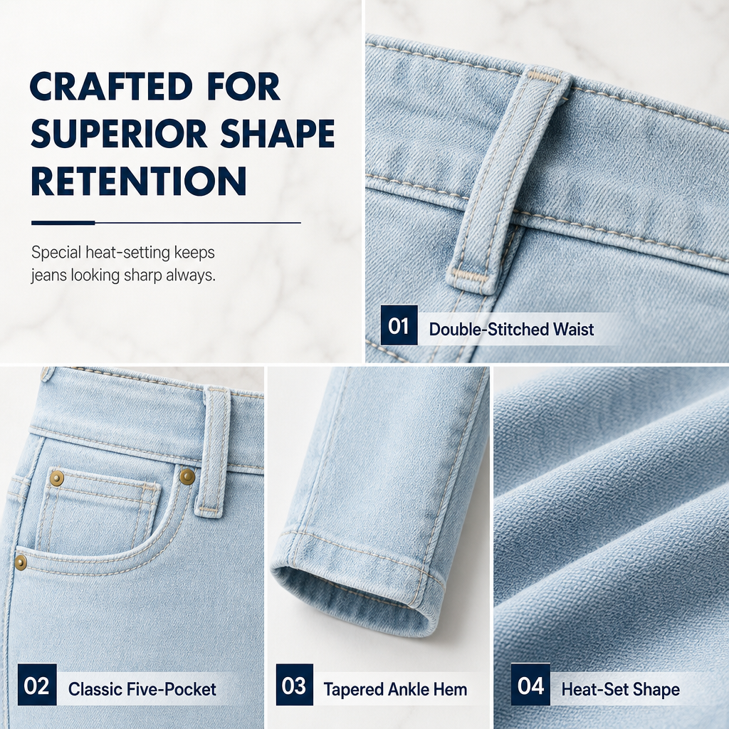 Hochgeschnittene Stretch-Bleistifthose mit schmeichelnder Form