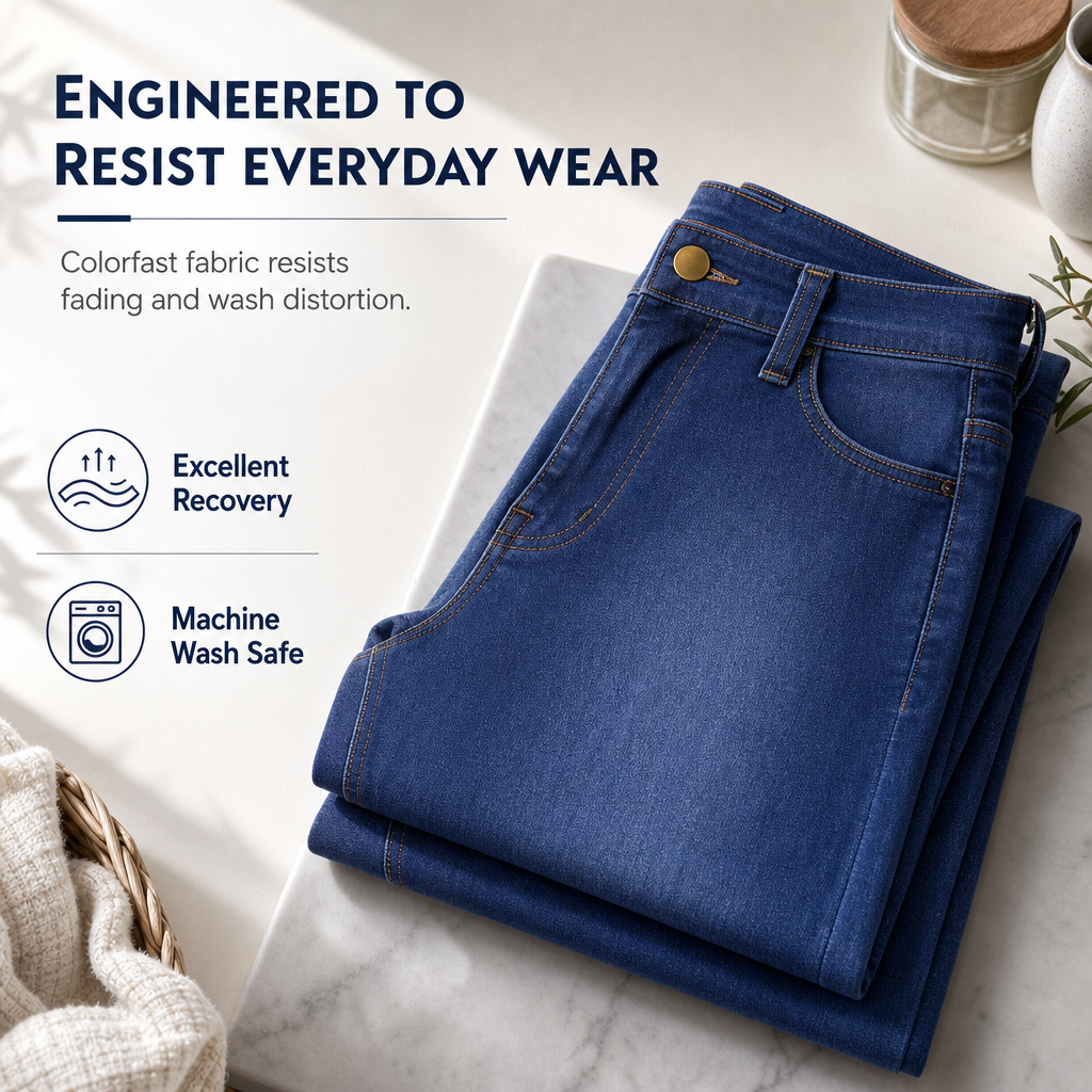 Hochgeschnittene Stretch-Bleistifthose mit schmeichelnder Form