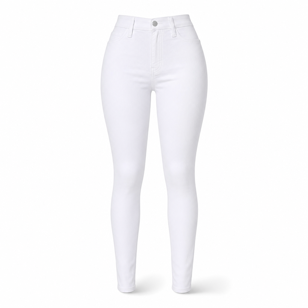 Hochgeschnittene Stretch-Bleistifthose mit schmeichelnder Form