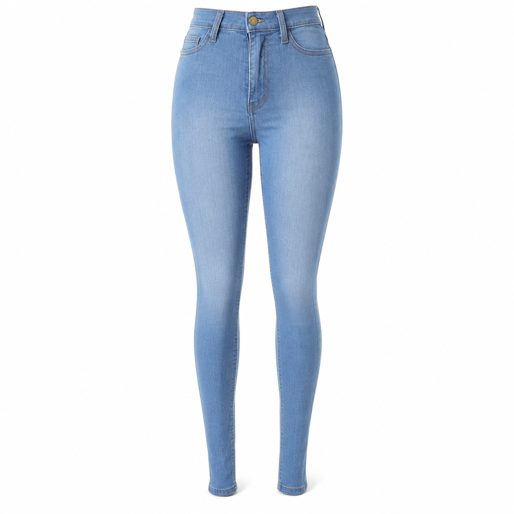 Hochgeschnittene Stretch-Bleistifthose mit schmeichelnder Form