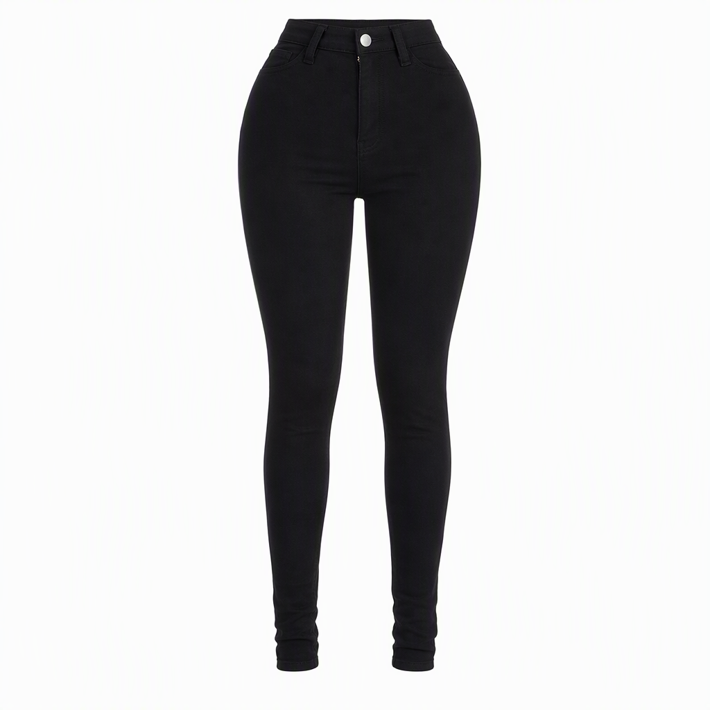 Hochgeschnittene Stretch-Bleistifthose mit schmeichelnder Form