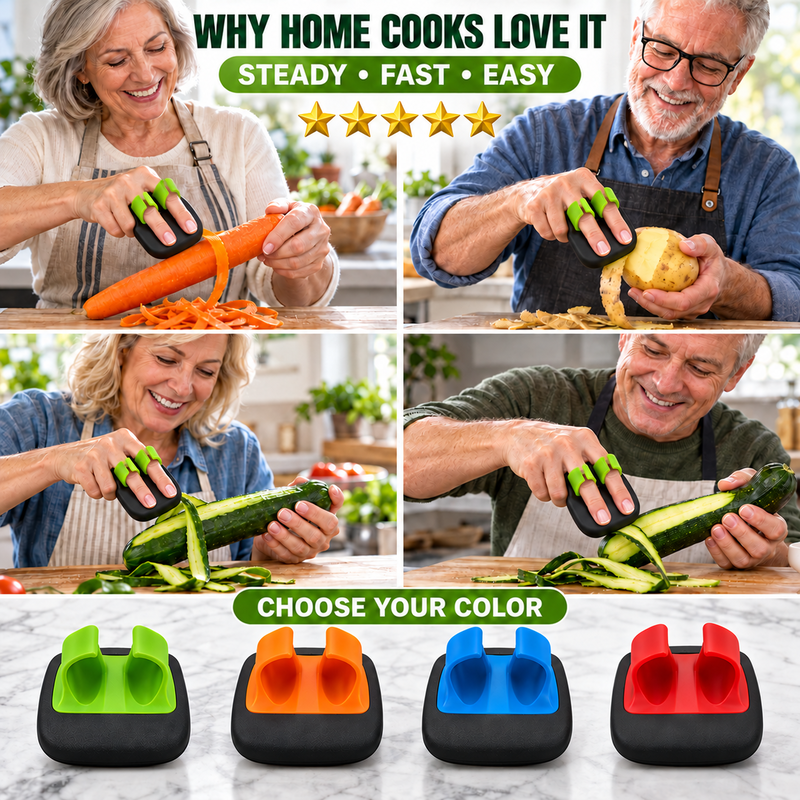 Ergonomischer Obst- und Gemüseschäler für zwei Finger