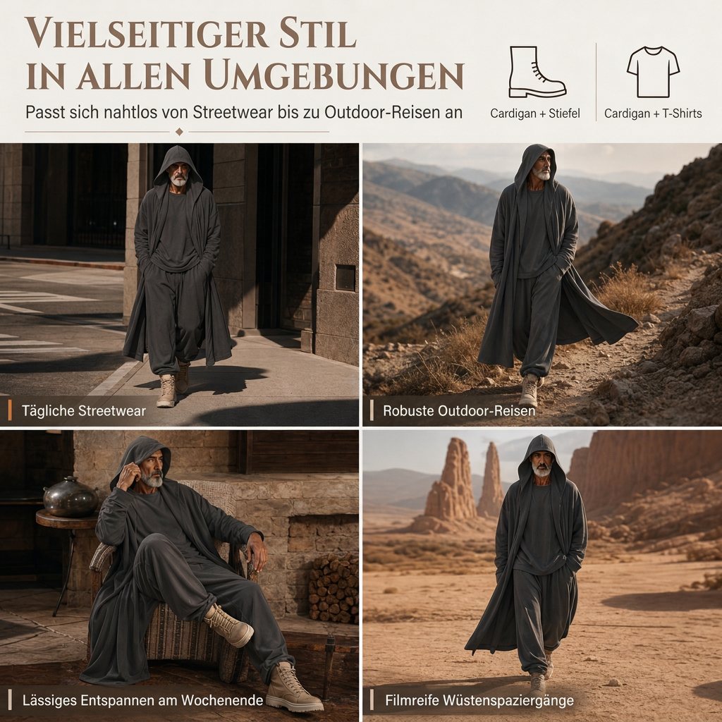 3-teiliges lange Hosen Set mit Base Layer Oberteil und Hosen