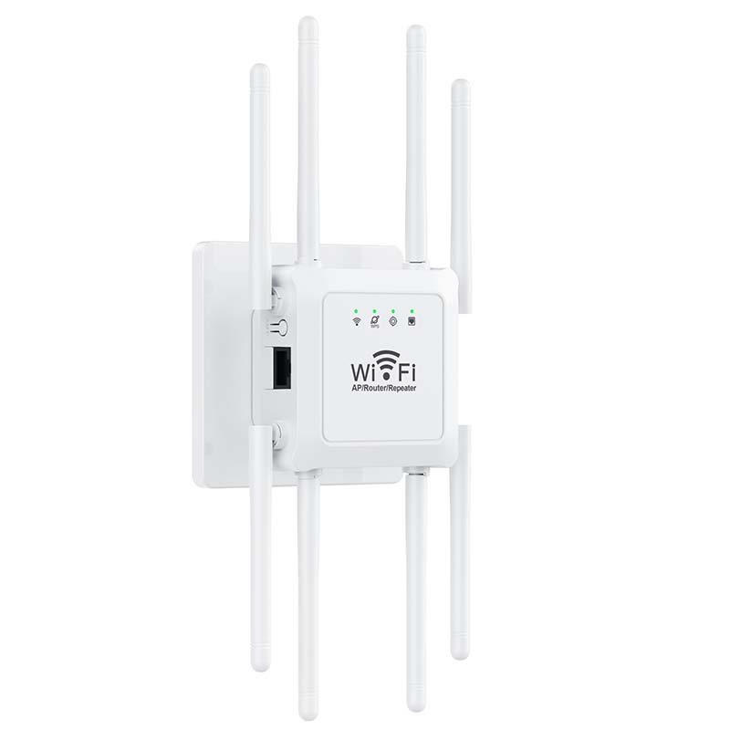 Long Range WiFi Extender für das Zuhause – acht Hochleistungsantennen, Dual-Band & tote Zonen eliminiert – perfekt für Keller, Dachböden und Außenbereiche