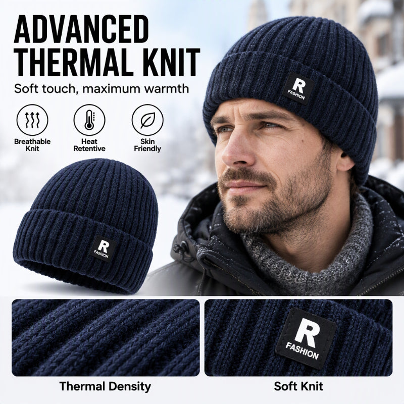 Herren Slouchy Strick Warme Schädelmütze