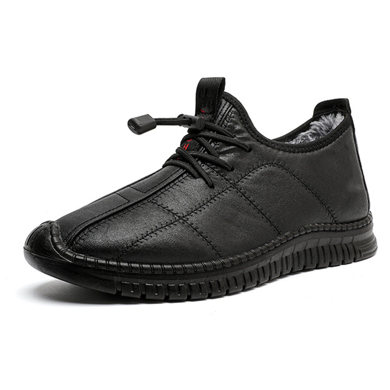 Herrenschuhe mit Pelzfutter und rutschfester Sohle