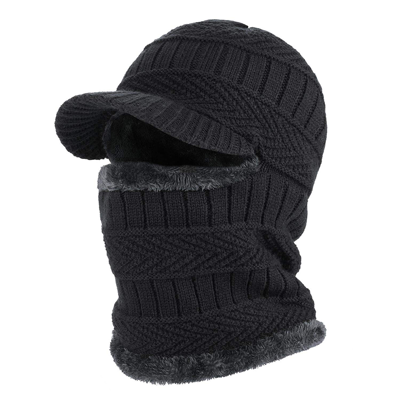 3-in-1 Winter Balaklava Thermische Kapuze mit Schirm