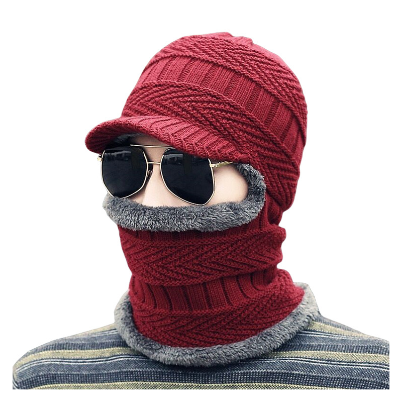 3-in-1 Winter Balaklava Thermische Kapuze mit Schirm