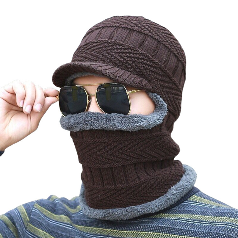 3-in-1 Winter Balaklava Thermische Kapuze mit Schirm