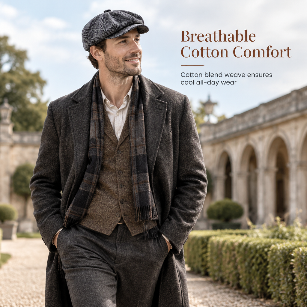 Vintage Newsboy Cap im britischen Stil für Männer und Frauen Klassische lässige flache achteckige Baskenmütze