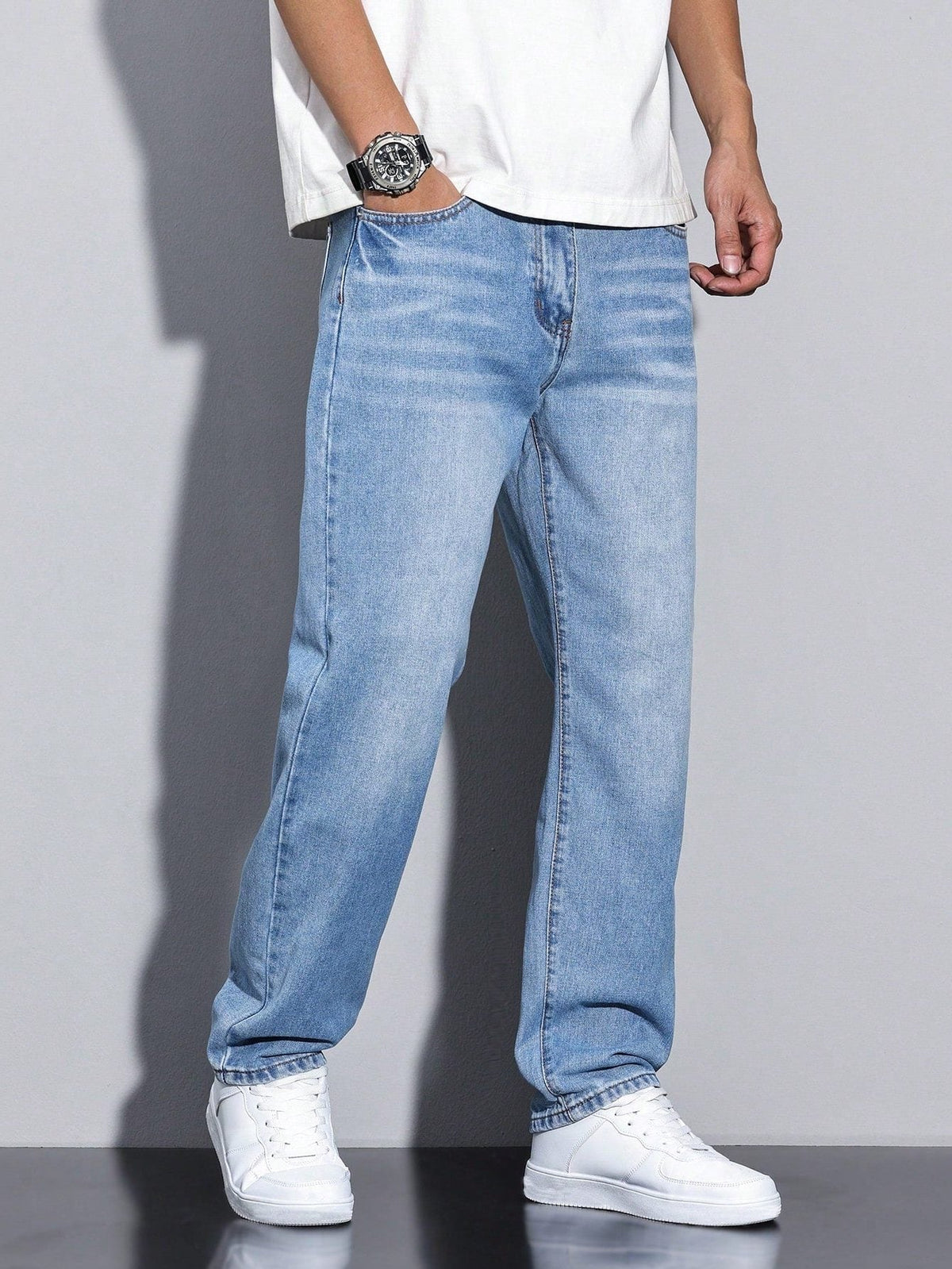Herren Jeans Gerades Bein – Straight Fit Denim Hose