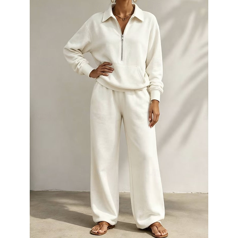 Naomi | Entspanntes Half-Zip Zweiteiler-Set