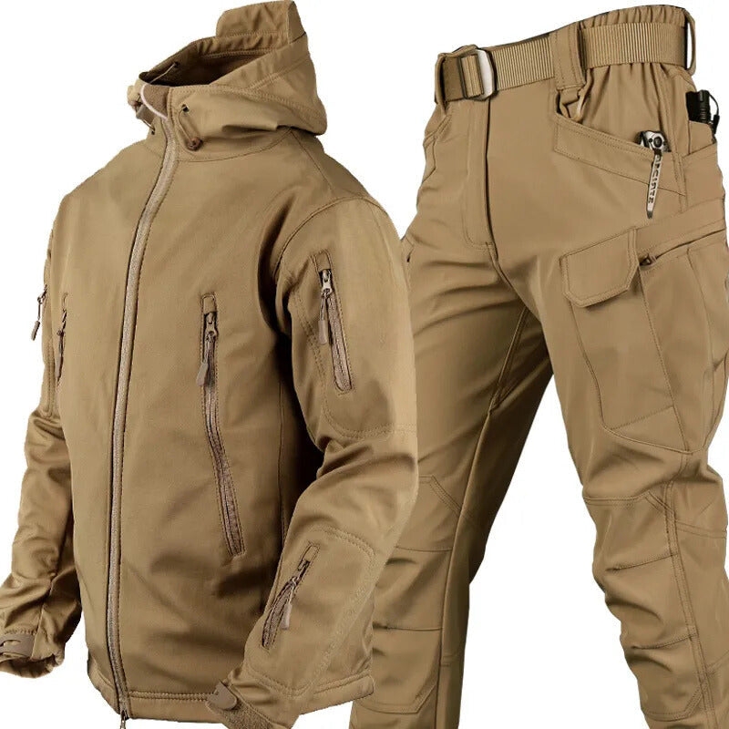Unisex wasserdichtes und winddichtes Outdoor-Set mit Fleece-Futter