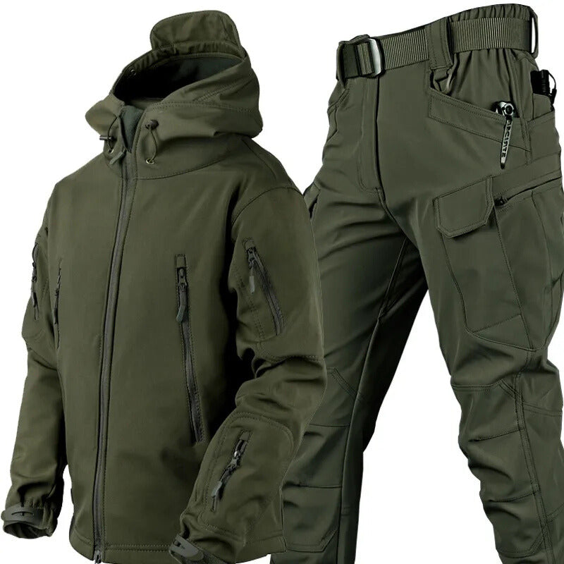 Unisex wasserdichtes und winddichtes Outdoor-Set mit Fleece-Futter