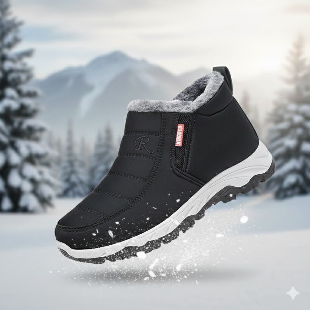 WinterBoots: Männer und Frauen Easy Slip-On Fleece gefütterte Winterstiefel