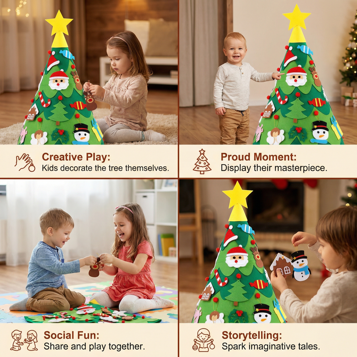 Montessori 3D Filz Weihnachtsbaum