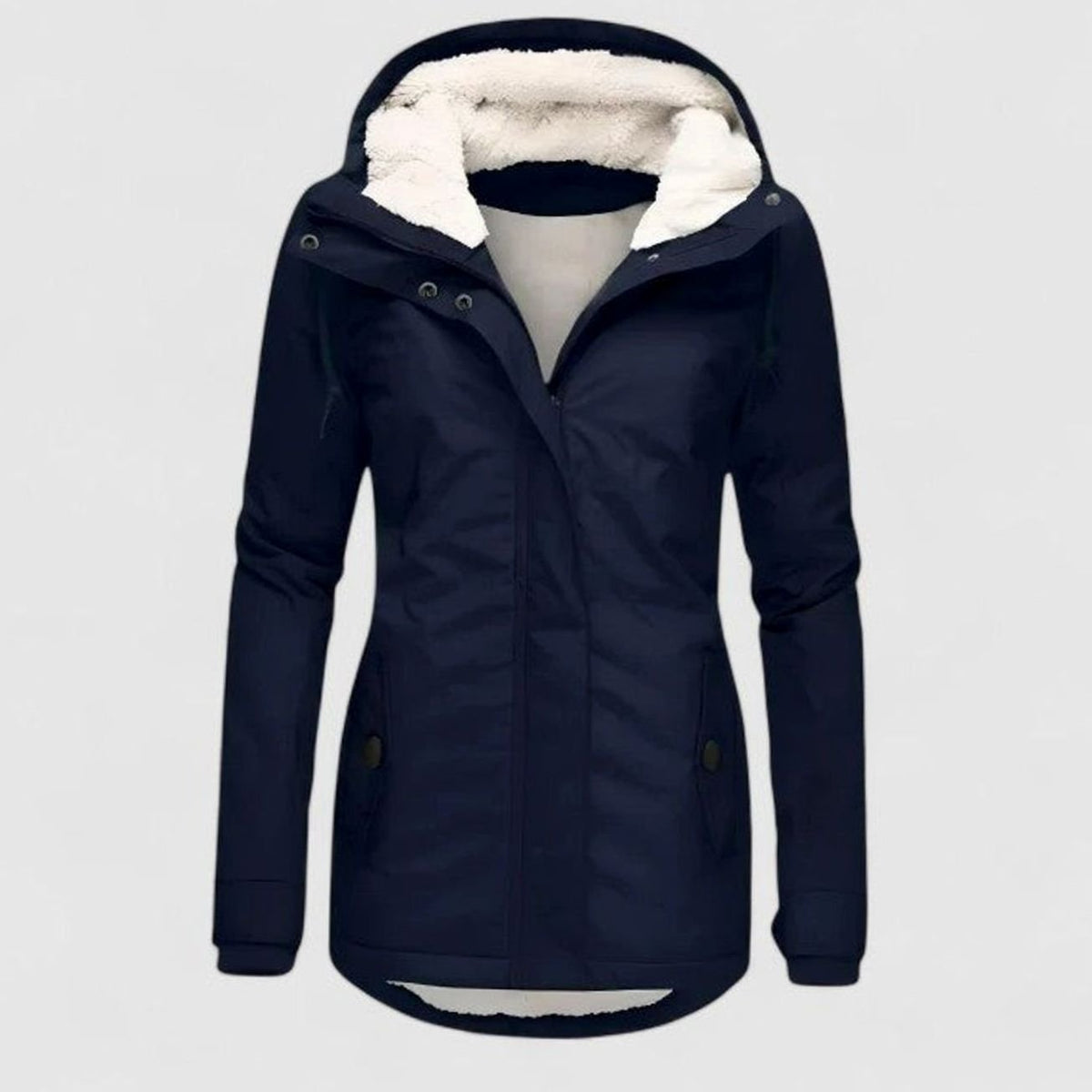 Damen Winterjacke mit Fleece-Futter und Kapuze – Wasserdicht