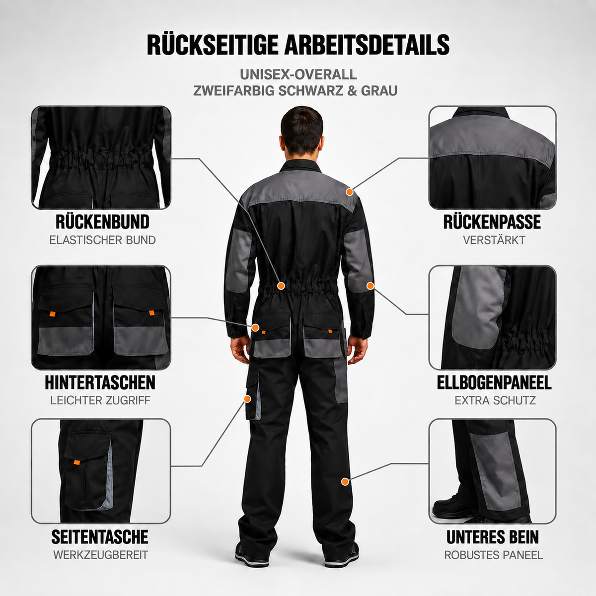 Nordspur | Gruvtek Multi-Pocket-Latzhosen-Arbeitsanzug